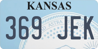 KS license plate 369JEK