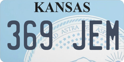 KS license plate 369JEM