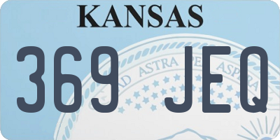KS license plate 369JEQ