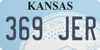 KS license plate 369JER
