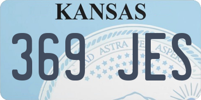 KS license plate 369JES
