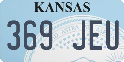 KS license plate 369JEU