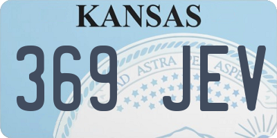 KS license plate 369JEV