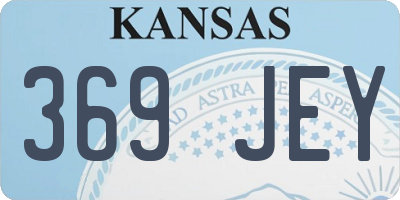 KS license plate 369JEY