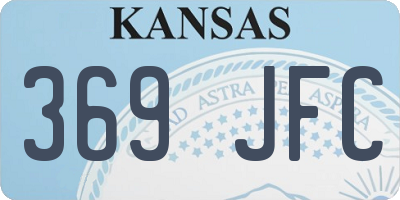 KS license plate 369JFC