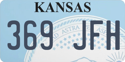 KS license plate 369JFH