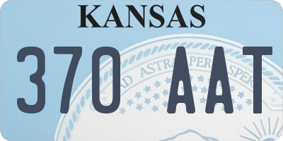 KS license plate 370AAT