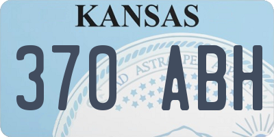 KS license plate 370ABH