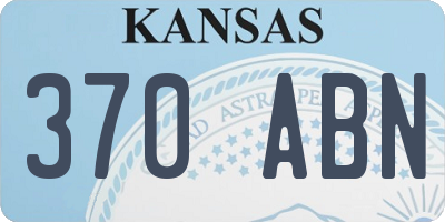 KS license plate 370ABN