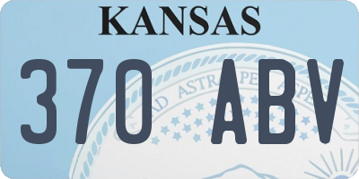 KS license plate 370ABV
