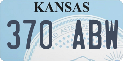 KS license plate 370ABW