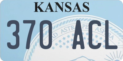 KS license plate 370ACL