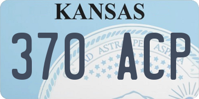 KS license plate 370ACP
