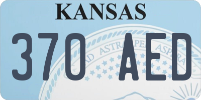 KS license plate 370AED