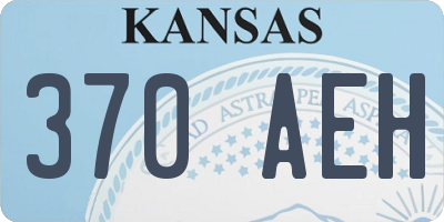 KS license plate 370AEH
