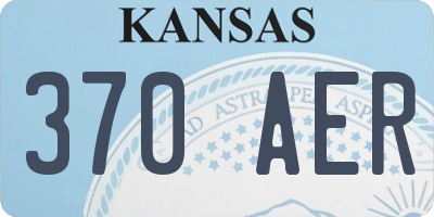 KS license plate 370AER