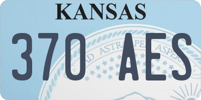 KS license plate 370AES