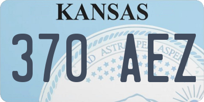 KS license plate 370AEZ