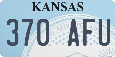 KS license plate 370AFU