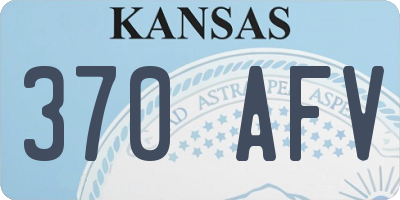 KS license plate 370AFV