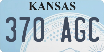 KS license plate 370AGC