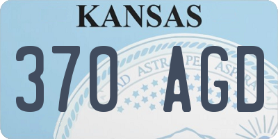 KS license plate 370AGD