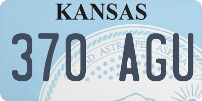 KS license plate 370AGU