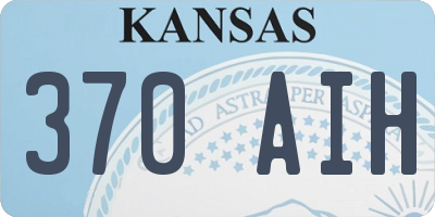 KS license plate 370AIH