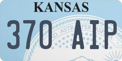 KS license plate 370AIP