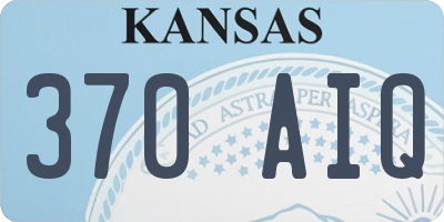 KS license plate 370AIQ