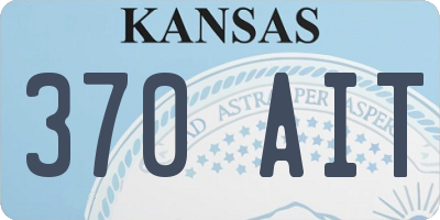 KS license plate 370AIT