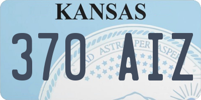 KS license plate 370AIZ