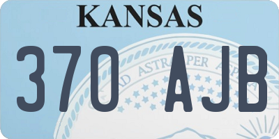 KS license plate 370AJB