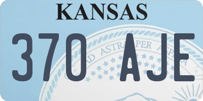 KS license plate 370AJE