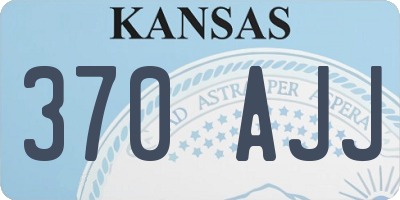 KS license plate 370AJJ
