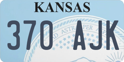 KS license plate 370AJK