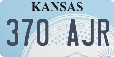 KS license plate 370AJR