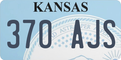 KS license plate 370AJS