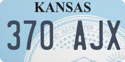 KS license plate 370AJX