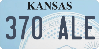 KS license plate 370ALE