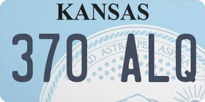KS license plate 370ALQ