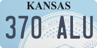 KS license plate 370ALU