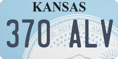 KS license plate 370ALV