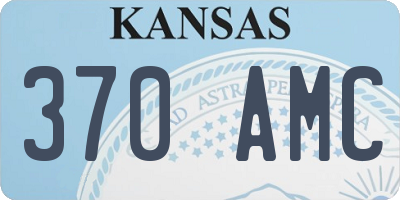 KS license plate 370AMC