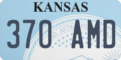 KS license plate 370AMD