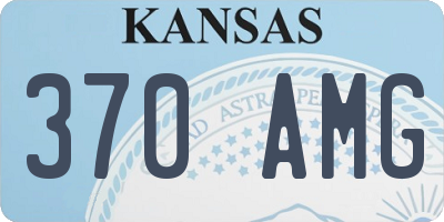 KS license plate 370AMG