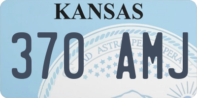 KS license plate 370AMJ