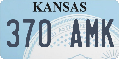 KS license plate 370AMK
