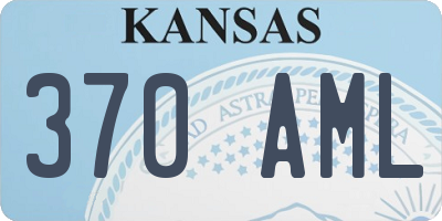 KS license plate 370AML