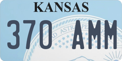KS license plate 370AMM